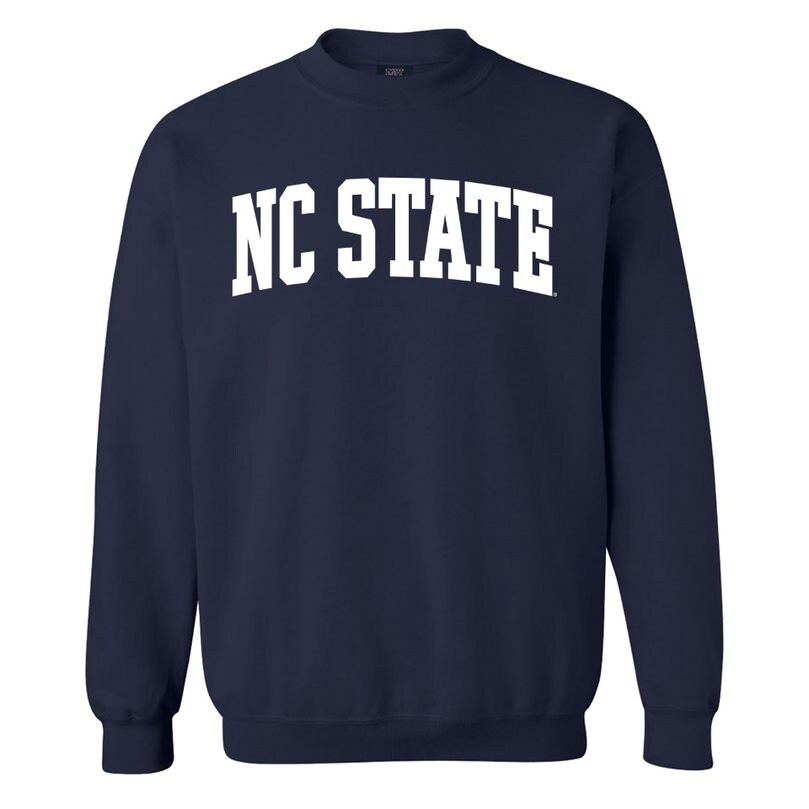 Navy Crewneck Sweatshirt - NC State Arch / Applique